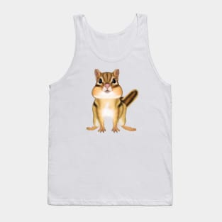 Cute Chipmunk Drawing Tank Top